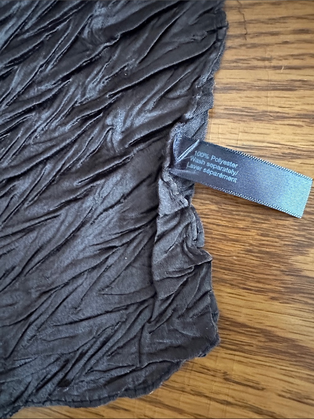 Chocolate Brown Textured Crinkle Scarf